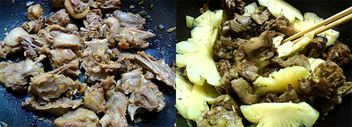 Om vịt với dứa