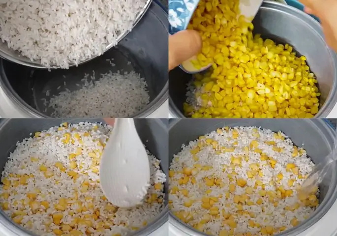 Bước 3: Nấu Xôi Bắp