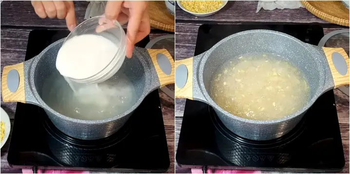 Bước 4: Nấu Xôi Chè Đậu Xanh