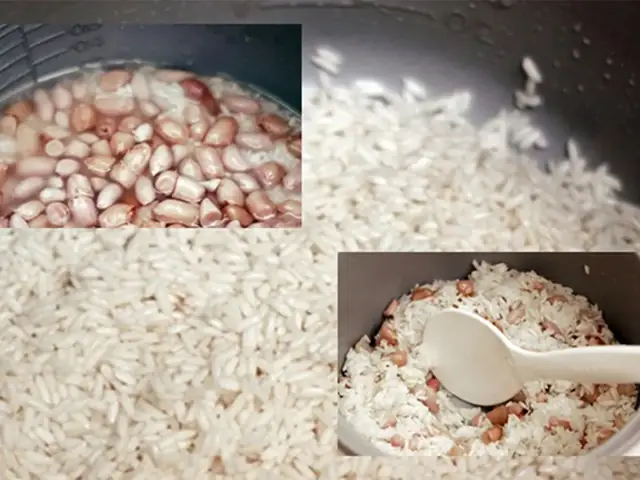 2.2. Cách nấu xôi lạc bằng nồi cơm điện Delites NCG1805