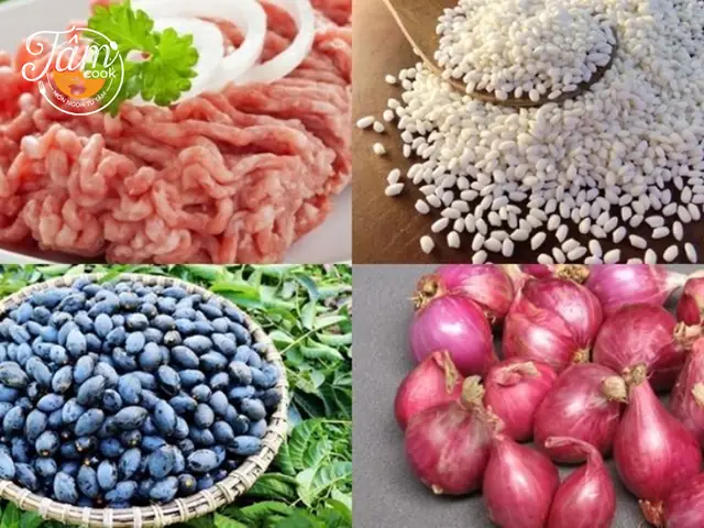 Nguyên Liệu Chuẩn Bị Cho Món Xôi Trám Đen Nguyên Liệu Chuẩn Bị Cho Món Xôi Trám Đen