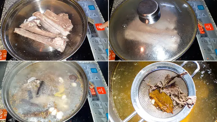 Bước 2Hầm xương bò