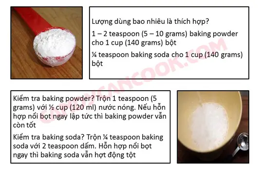 Những Lưu Ý Khi Sử Dụng Baking Powder Và Baking Soda