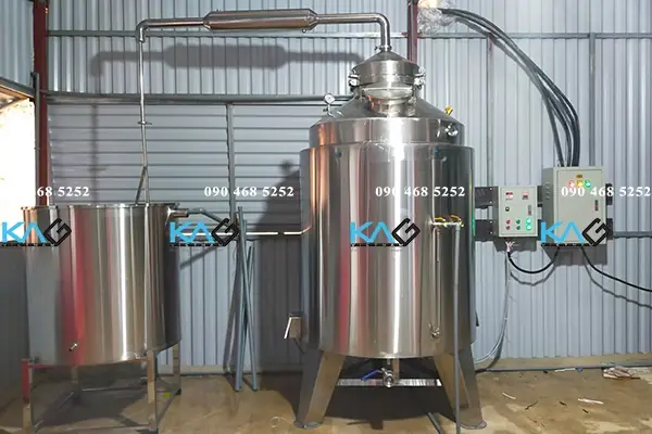 Chưng cất bằng nồi nấu rượu đảm bảo chất lượng