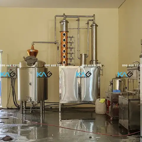 Chưng cất bằng nồi nấu rượu đảm bảo chất lượng
