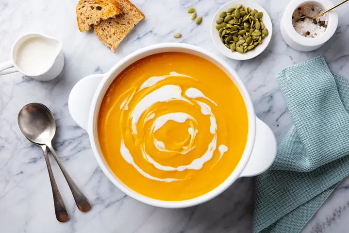 Súp Sữa Bí Đỏ Giúp Bé Hết Biếng Ăn Súp Sữa Bí Đỏ Giúp Bé Hết Biếng Ăn