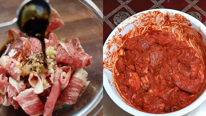Bước 2: Ướp Thịt Bò